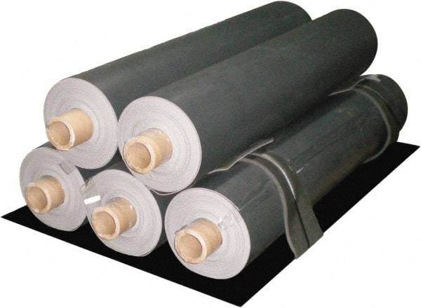 Singer Safety - 30' Long x 53" Wide x 0.11" Thick, Barium Sulfate Loaded Vinyl Roll - Federal Test Standard 191, Method 5903 Specification, Black - Caliber Tooling