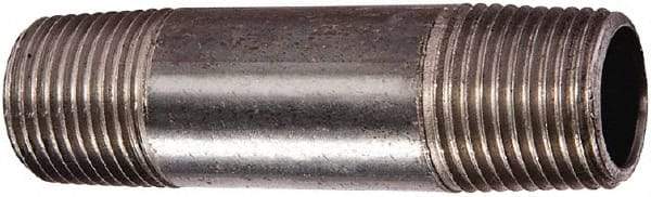 Value Collection - Schedule 80, 1" Diam x 4-1/2" Long Black Pipe Nipple - Seamless - Caliber Tooling