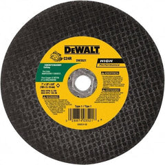 DeWALT - 7" 24 Grit Silicon Carbide Cutoff Wheel - 1/8" Thick, 5/8" Arbor, 8,700 Max RPM, Use with Angle Grinders - Caliber Tooling