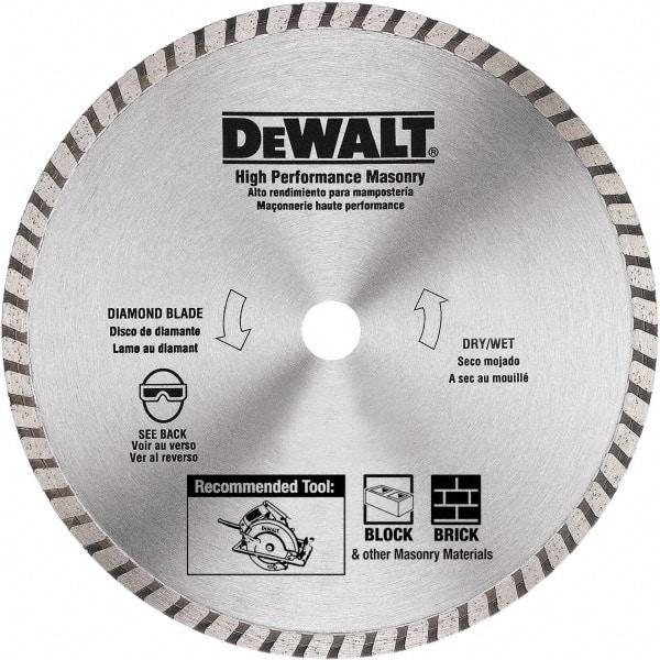 DeWALT - 7" Diam, 5/8 & 7/8" Arbor Hole Diam, Wet & Dry Cut Saw Blade - Diamond Matrix, Standard Round Arbor - Caliber Tooling