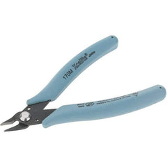 Xcelite - 5" OAL, 20 AWG Capacity, Flush Wire Cutter - Diagonal Head, Molded Plastic Handle - Caliber Tooling