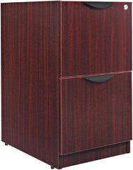 ALERA - 15-5/8" Wide x 28-1/2" High x 28-1/2" Deep, 2 Drawer Full Pedestal - Woodgrain Laminate, Mahogany - Caliber Tooling