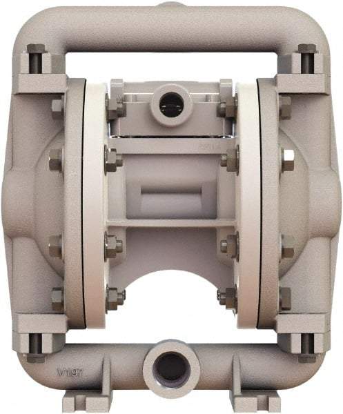 Versa-Matic - 1/2" NPT, Air Operated Diaphragm Pump - PTFE Diaphragm, Aluminum Housing - Caliber Tooling