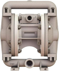 Versa-Matic - 1/2" NPT, Air Operated Diaphragm Pump - PTFE Diaphragm, Stainless Steel Housing - Caliber Tooling