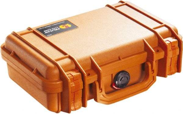 Pelican Products, Inc. - 8-11/32" Wide x 3-25/32" High, Clamshell Hard Case - Orange, Polyethylene - Caliber Tooling