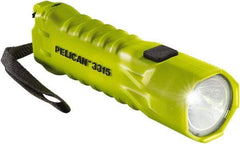 Pelican Products, Inc. - White LED Bulb, 160 Lumens, Industrial/Tactical Flashlight - Yellow Plastic Body, 3 AA Alkaline Batteries Included - Caliber Tooling