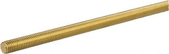 Made in USA - 5/8-18 UNF (Fine), 2' Long, Brass General Purpose Threaded Rod - Uncoated, Right Hand Thread - Caliber Tooling