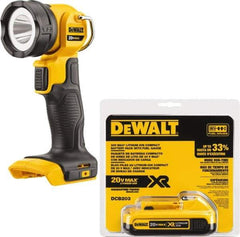 DeWALT - 20 Volts, 110 Lumens, Cordless Flashlight - White, 11 hr Run Time - Caliber Tooling