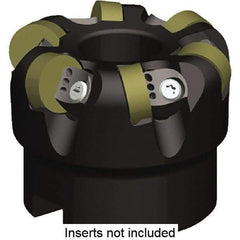 Kennametal - 50mm Cut Diam, 1/4" Max Depth, 22mm Arbor Hole, 6 Inserts, RNGN120400 Insert Style, Indexable Copy Face Mill - KCRA Cutter Style, 23,700 Max RPM, 40mm High, Series KCRA - Caliber Tooling