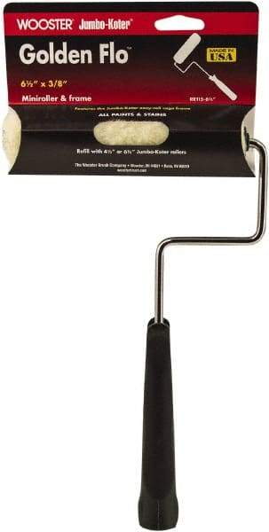 Wooster Brush - 11" Long, 3/8" Nap, Mini Knit - 6-1/2" Wide, Steel Frame, Includes Roller Cover & Frame - Caliber Tooling