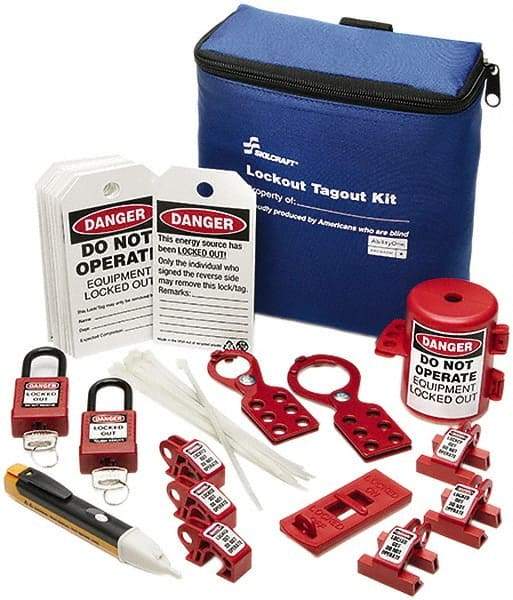 Ability One - 35 Piece Electrical Lockout Kit - Keyed Differently, Comes in Carrying Case - Caliber Tooling