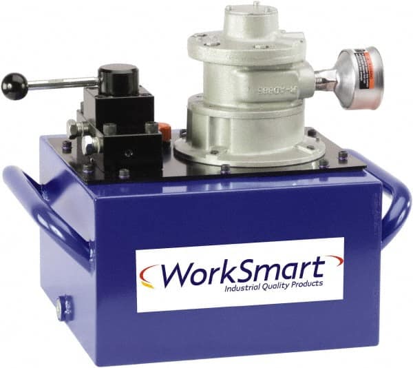 Value Collection - 10,000 psi Air-Hydraulic Pump & Jack - 3 Gal Oil Capacity, Dump Valve, Use with Single Acting Cylinders, Advance & Retract - Caliber Tooling