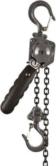 Jet - 1,000 Lb Lifting Capacity, 5' Lift Height, Puller Hoist - Made from Chain, 86 Lb Avg Pull to Lift Rated Load - Caliber Tooling