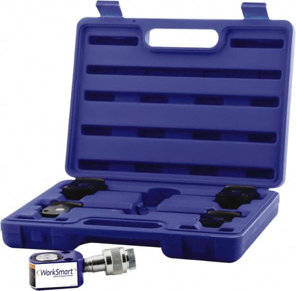 Value Collection - 5 Ton, 0.24" Stroke, 0.26 Cu In Oil Capacity, Portable Hydraulic Flat Body Kit Cylinder - 1.1 Sq In Effective Area, 1.26" Lowered Ht., 1.5" Max Ht., 1.18" Cyl Bore Diam, 0.98" Plunger Rod Diam, 10,000 Max psi - Caliber Tooling