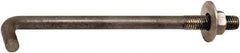 Import - 1-8, 36" OAL Bent Anchor Bolt - Grade 2 Steel - Caliber Tooling