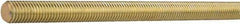 Value Collection - 7/8-9 UNC (Coarse), 6' Long, Stainless Steel General Purpose Threaded Rod - Yellow Zinc-Plated Finish, Right Hand Thread - Caliber Tooling