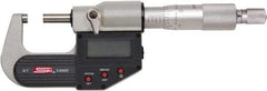 SPI - 6 to 7" Range, 0.00005" Resolution, Standard Throat IP65 Electronic Outside Micrometer - 0.0002" Accuracy, Ratchet Stop Thimble, Carbide-Tipped Face, LR44 Battery, Includes NIST Traceable Certification of Inspection - Caliber Tooling