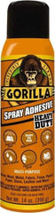 Gorilla Glue - 14 oz Aerosol Clear Spray Adhesive - High Tack, 131°F Heat Resistance, High Strength Bond, Flammable - Caliber Tooling