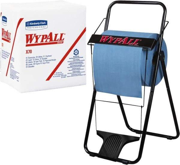 WypAll - X70 1/4 Fold Shop Towel/Industrial Wipes - Poly Pack, 12-1/2" x 12-1/2" Sheet Size, White - Caliber Tooling