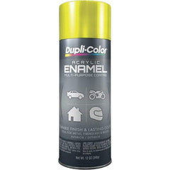 Dupli-Color - Chrome Yellow, Metallic, Acrylic Enamel Spray Paint - 12 to 14 Sq Ft per Can, 12 oz Container - Caliber Tooling