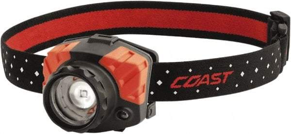 Coast Cutlery - White, Red LED Bulb, 540 Lumens, Hands-free Flashlight - Black, Red Plastic Body, 3 AAA Batteries Included - Caliber Tooling