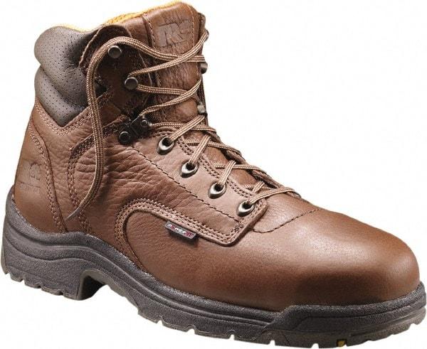 Timberland PRO - Men's Size 11.5 Medium Width Steel Work Boot - Brown, Leather Upper, Rubber Outsole, 6" High, Safety Toe - Caliber Tooling