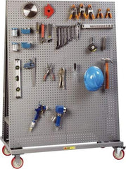 Little Giant - 48" Wide x 60" High x 24" Deep, Mobile Pegboard A-Frame - 1,200 Lb Capacity - Caliber Tooling