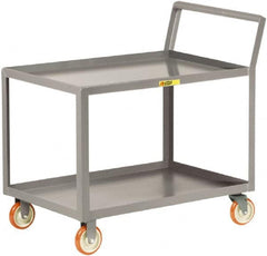 Little Giant - 1,200 Lb Capacity, 24" Wide x 52" Long x 38-3/4" High Shelf Cart - 2 Shelf, Steel, 2 Rigid/2 Swivel Casters - Caliber Tooling