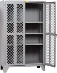 Little Giant - 3 Shelf Visible Storage Cabinet - Steel, 60" Wide x 24" Deep x 78" High, Gray - Caliber Tooling