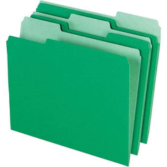 Pendaflex - 14-5/8 x 9-3/16", Letter Size, Bright Green, File Folders with Top Tab - 11 Point Stock, Assorted Tab Cut Location - Caliber Tooling