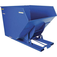 Vestil - 6,000 Lb Load Capacity, 4 Cu Yd, Steel Self-Dumping Hopper - 72-11/16" Wide x 79-3/8" Long x 64-3/8" High, Blue - Caliber Tooling