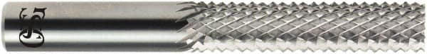 OSG - 3/8" Diam, 1" LOC, End Mill End, Solid Carbide Diamond Pattern Router Bit - Right Hand Cut, 3" OAL, 3/8" Shank Diam - Caliber Tooling