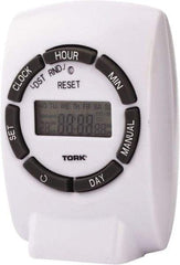 TORK nsi - 7 Day Indoor Digital Electrical Timer - 20 On/Off, 125 VAC, 1,875 Watts, 20 Modes - Caliber Tooling