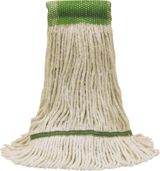 O-Cedar - 5" Green Head Band, Medium Blended Fiber Loop End Mop Head - 4 Ply - Caliber Tooling