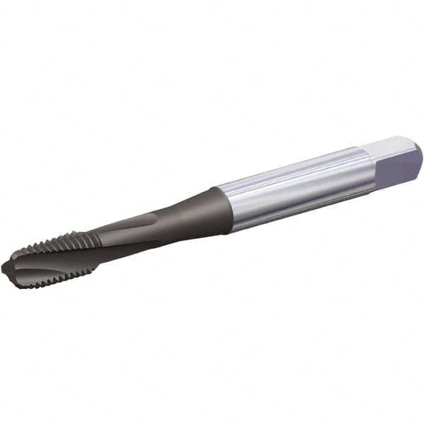 Kennametal - 3/8-24 UNF 2 Flute 3B Modified Bottoming Spiral Flute Tap - Vanadium High Speed Steel, AlCrTiN Finish, 2-15/16" OAL, Right Hand Flute, Right Hand Thread, H3, Series T692 - Caliber Tooling