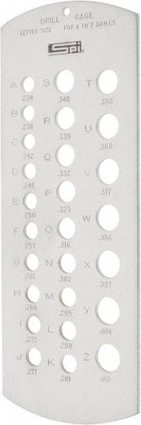 SPI - Drill Gages Minimum Hole Size (Letter): A Maximum Hole Size (Letter): Z - Caliber Tooling