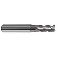 1/2" Dia. - 3-1/2" OAL - 3 FL Variable Helix Bright Carbide End Mill - Caliber Tooling