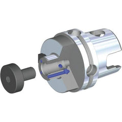 Kennametal - KM63TS Modular Connection 3/4" Pilot Diam Shell Mill Holder - 1.26" Flange to Nose End Projection, 1-3/4" Nose Diam, 3/8-24 Lock Screw, Through-Spindle Coolant - Exact Industrial Supply