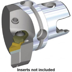 Kennametal - VBMR.. Insert, 40mm Head Length, Modular Grooving Cutting Unit Head - Left Hand Cut, System Size KM40, Through Coolant, Series Top Notch - Caliber Tooling