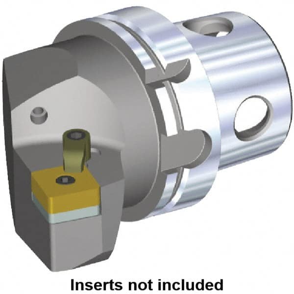 Kennametal - Left Hand Cut, Size KM4X100, SN.. Insert Compatiblity, Modular Turning & Profiling Cutting Unit Head - 58mm Ctr to Cutting Edge, 100mm Head Length, Through Coolant - Caliber Tooling