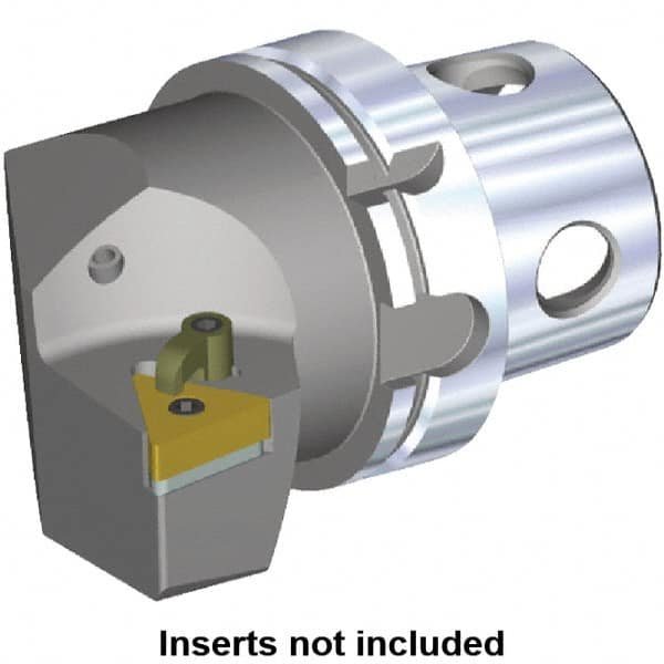 Kennametal - Right Hand Cut, Size KM4X100, TN.. Insert Compatiblity, Modular Turning & Profiling Cutting Unit Head - 63mm Ctr to Cutting Edge, 100mm Head Length, Through Coolant - Caliber Tooling