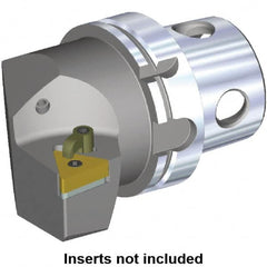 Kennametal - Left Hand Cut, Size KM4X100, TN.. Insert Compatiblity, Modular Turning & Profiling Cutting Unit Head - 63mm Ctr to Cutting Edge, 100mm Head Length, Through Coolant - Caliber Tooling