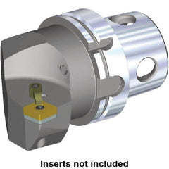 Kennametal - Right Hand Cut, Size KM4X100, CN.. Insert Compatiblity, Internal or External Modular Turning & Profiling Cutting Unit Head - 63mm Ctr to Cutting Edge, 100mm Head Length, Through Coolant - Caliber Tooling