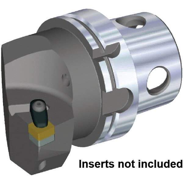 Kennametal - Left Hand Cut, Size KM4X100, CN.. Insert Compatiblity, Internal or External Modular Turning & Profiling Cutting Unit Head - 63mm Ctr to Cutting Edge, 100mm Head Length, Through Coolant - Caliber Tooling