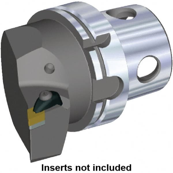 Kennametal - Left Hand Cut, Size KM4X100, DN.. Insert Compatiblity, Modular Turning & Profiling Cutting Unit Head - 63mm Ctr to Cutting Edge, 100mm Head Length, Through Coolant - Caliber Tooling