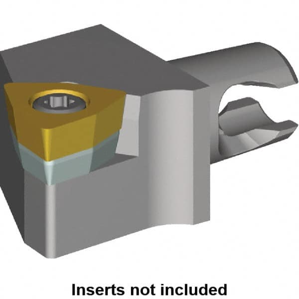 Kennametal - Right Hand Cut, Size KM12, WC.. Insert Compatiblity, Modular Turning & Profiling Cutting Unit Head - 8mm Ctr to Cutting Edge, 15mm Head Length, Series KM Micro - Caliber Tooling