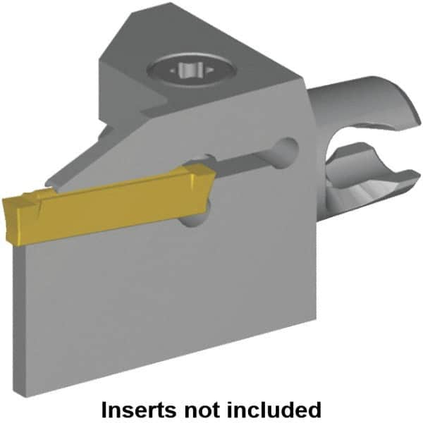 Kennametal - A4S Insert, 30mm Head Length, 2mm Min Groove Width, Modular Grooving Cutting Unit Head - Right Hand Cut, System Size KM16, Series Micro A4 - Caliber Tooling