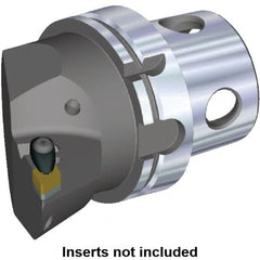 Kennametal - Left Hand Cut, Size KM40, DN.. Insert Compatiblity, Internal or External Modular Turning & Profiling Cutting Unit Head - 27mm Ctr to Cutting Edge, 45mm Head Length, Through Coolant, Series Kenclamp - Caliber Tooling