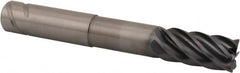 Kennametal - 3/4", 6 Flute, Single End, Solid Carbide, 0.03" Corner Radius End Mill - 5-1/2" OAL, 38° Helix, Right Hand Flute, 1-1/2" LOC, Right Hand Cut, 3-1/4" Extended Reach - Caliber Tooling