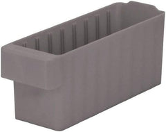 Akro-Mils - 15 Lb. Load Capacity, 11-5/8" Deep, Gray Polymer Drawer Bin - 4-5/8" High x 3-3/4" Wide x 11-5/8" Long - Caliber Tooling